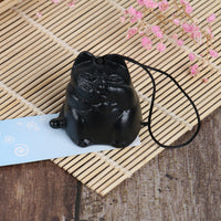 Japanese Cast Iron Maneki-Neko Wind Chime for Home Decor and Souvenirs