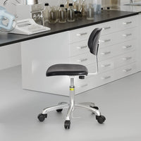 Jinzate J25 Anti-Static Lab Chair with Backrest, Adjustable Height for Workshop & Cleanroom