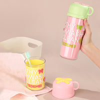 Portable Travel Toothbrush Toothpaste Storage Cup with Handle for Kids and Students, 3-in-1 Mouthwash Cup