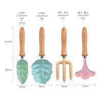 Kids Garden Tool Set with Shovel, Rake, and Three-Prong Fork, Cartoon Design