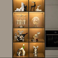 Luxury High-End Wine Rack Ornament Set for Living Room TV Cabinet, Wine Cabinet, Sideboard Decor