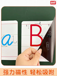 Magnetic English Alphabet Letter Cards for Classroom Teaching - Uppercase & Lowercase with Stroke Order
