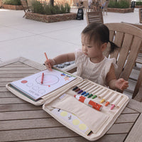 INS Style Kids Canvas Art Supply Pouch Large Capacity Crayon Pencil Case Multifunctional Storage Bag