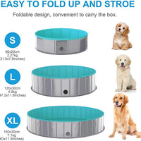 Foldable PVC Pet Swimming Pool for Dogs - Portable Bathing Tub for Outdoor Fun