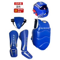 Adult/Kids Muay Thai Boxing Training Protective Gear Set with Chest, Leg, and Head Guards