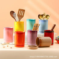 European Style Rainbow Ceramic Chopstick Holder with Drainer