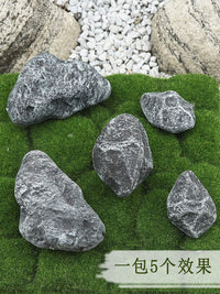 Artificial Moss Rocks and Stones for Micro Landscape and Garden Decor