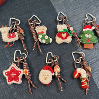 Korean Style Christmas Limited Edition Plush Keychain for Bags - Santa, Bear, Tree Designs