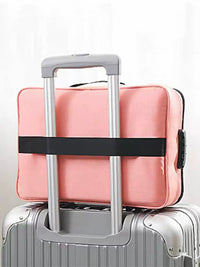 Large Capacity Travel Document Organizer with Password Lock for Passports and Cards
