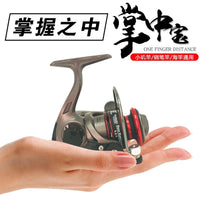 Miniature Metal Spinning Reel for Ice, Raft, and Lure Fishing