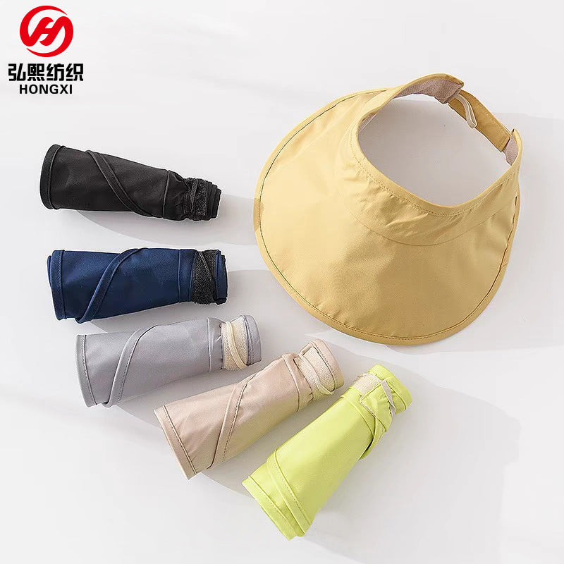 Unisex Foldable Quick-Dry Sun Visor Hat with UV Protection and Wide Brim