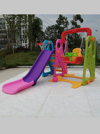Kids Indoor Outdoor Slide and Swing Set with Thickened Material for Home Use