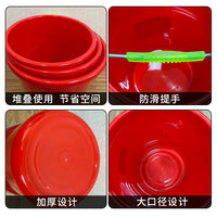 Plastic Portable Bucket with Metal Handle for Household Cleaning, Car Washing, and Laundry