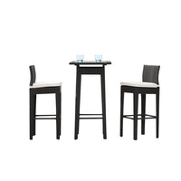 Outdoor Rattan Bar Table and Chairs Set for Patio, Balcony, Cafe, and Courtyard