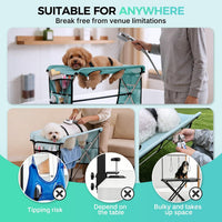Pet Grooming Hammock with Stand for Bathing and Nail Trimming, Anti-Scratch and Bite-Resistant
