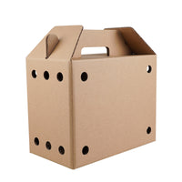 Pet Carrier Box for Small Animals, Live Transport Cage, Five-Layer Extra Hard Corrugated Cardboard for Rabbits and Pigeons