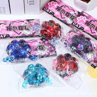 Squishy Sequin Cat Paw Fidget Toy - Stress Relief Slow Rebound Sensory Toy