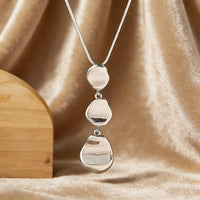 Geometric Pendant Long Necklace for Women, Elegant Irregular Design