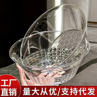 Double-Layer Thickened Drain Basket for Kitchen Use - 2-in-1 Washing and Filtering Fruit and Vegetable Basin