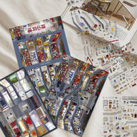 3D Illusion Cityscape Diorama Sticker for Stress Relief and Decoration