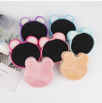 Silicone Makeup Brush Cleaning Mat with Dry Sponge for Cosmetic Tools