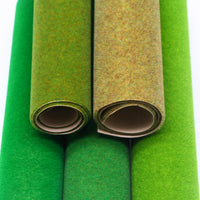 Miniature Landscape Architecture Model Grass Mat for Sand Table & Courtyard Scenes, Nylon Flocked Lawn Paper