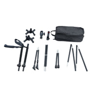 Foldable Aluminum Alloy Moon Chair with Integrated Trekking Pole, Portable Outdoor Fishing Chair