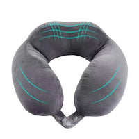 Four-Hump Adjustable U-Shaped Travel Neck Pillow with Double Buckle for Car, Train, and Airplane