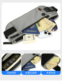 RFID Blocking Waterproof Travel Waist Bag for Phone, Passport & Documents