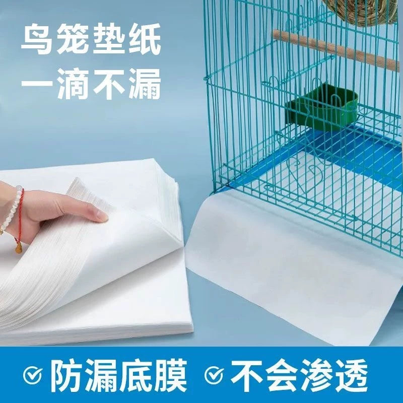 Disposable Pet Cage Liner Pads for Birds, Cats, and Dogs - Absorbent Non-Woven Fabric