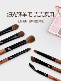 3000 Feathers Eyeshadow Brush Set for Detailed Eye Makeup, Blending, Laying Color, Lower Lash Line, and Eyeliner