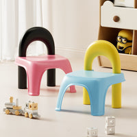 Kids' Non-Slip Bathroom Stool with Backrest - Thickened PP Portable Step Stool for Home Use
