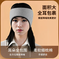 Ice Silk Noise Cancelling Sleep Earmuffs with Eye Mask for Students and Dormitories