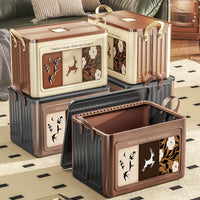 Vintage Storage Box with Handle for Clothes, Snacks, and Toys - Home Organizer Basket