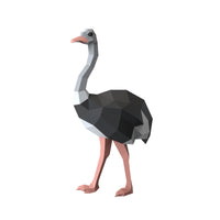 3D Ostrich Papercraft Model DIY Creative Decoration for Home & Shop