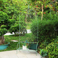 Iron Art Climbing Trellis with Base for Garden and Patio Plants