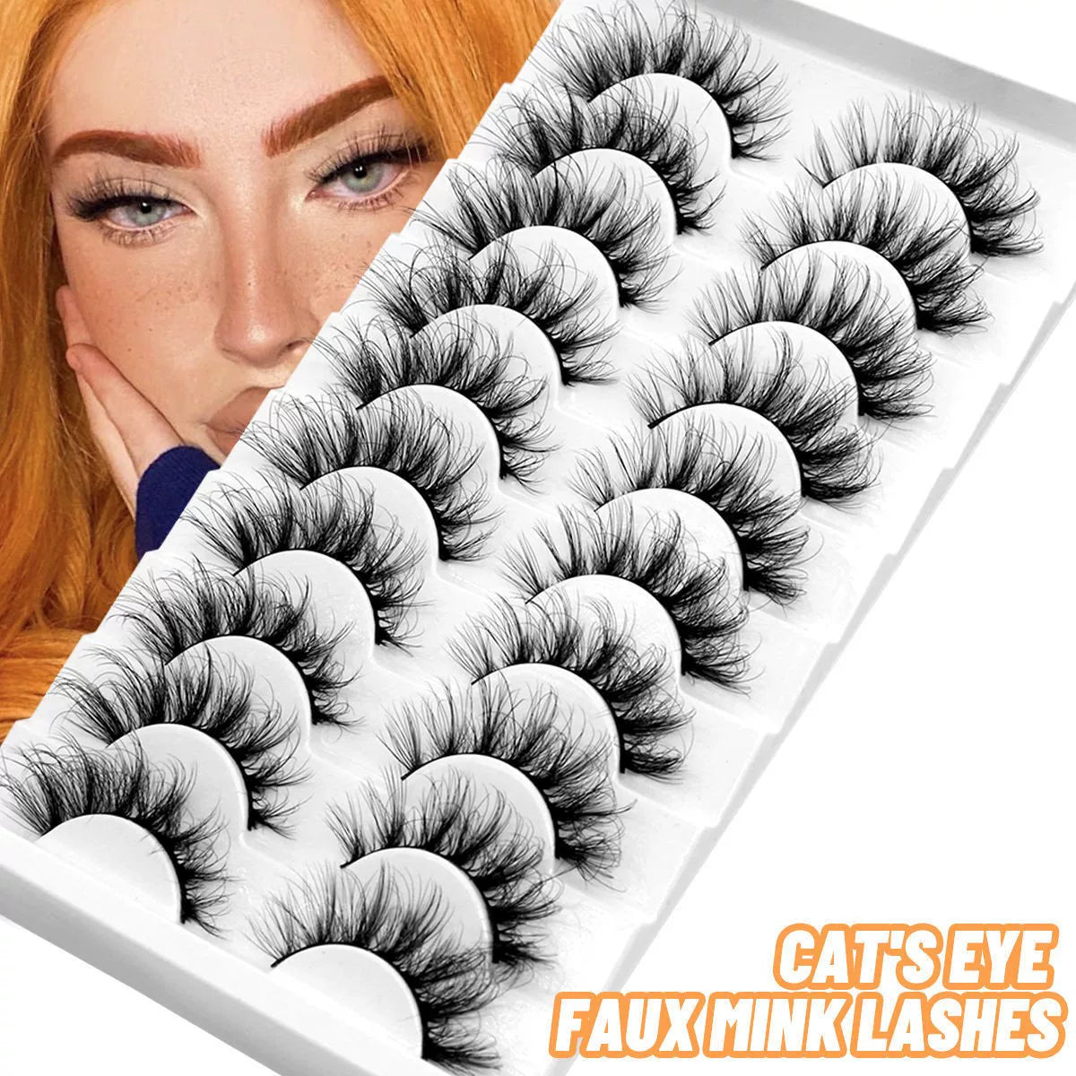 3D Eyelashes Natural Look False Eyelashes for E-Girl Makeup