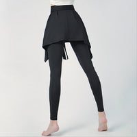 Women's High Waisted Yoga Skirted Leggings with Pockets, 2-in-1 Athletic Skirt with Capris for Running, Workout