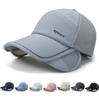Retractable Brim Sun Protection Baseball Cap for Outdoor Sports Fishing