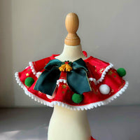 Christmas Pet Scarf Collar with Bow and Bell for Dogs and Cats