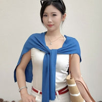 Women's Cooling T-Shape Shoulder Shawl for Outdoor, Commute, and Air-Conditioned Rooms
