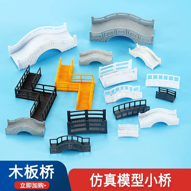 Miniature Landscape Bridge Model for DIY Sand Table Architecture