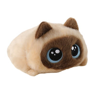 Chubby Cat Squeeze Toy, Soft Down Cotton Stress Relief Plushie, Stackable Round-Eyed Cat