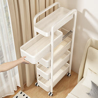 Slim Storage Cart with Drawers for Bathroom, Kitchen, or Living Room Narrow Spaces