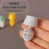 Miniature Hollow-Out Dollhouse Table Lamp Model for DIY Home Decor