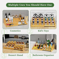 Bamboo Expandable 3-Tier Kitchen Spice Rack Organizer