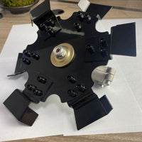 Weed Trimmer Ditching Wheel Attachment for Garden Tools, 2-in-1 Edger and Cultivator Blade