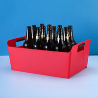 Portable Plastic Ice Bucket for Beer and Beverages, Large Capacity KTV Bar Ice Container