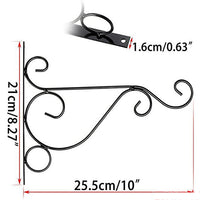 Metal Wall-Mounted Planter Holder for Indoor/Outdoor Decor