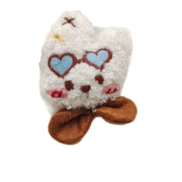 Korean Style Teddy Dog and Rabbit Plush Brooch for Bags and Kids' Clothing Decoration